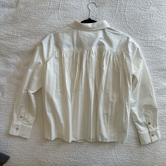 Tuckernuck Pomander Place Jade Pleated Button Down - Picture 5 of 7